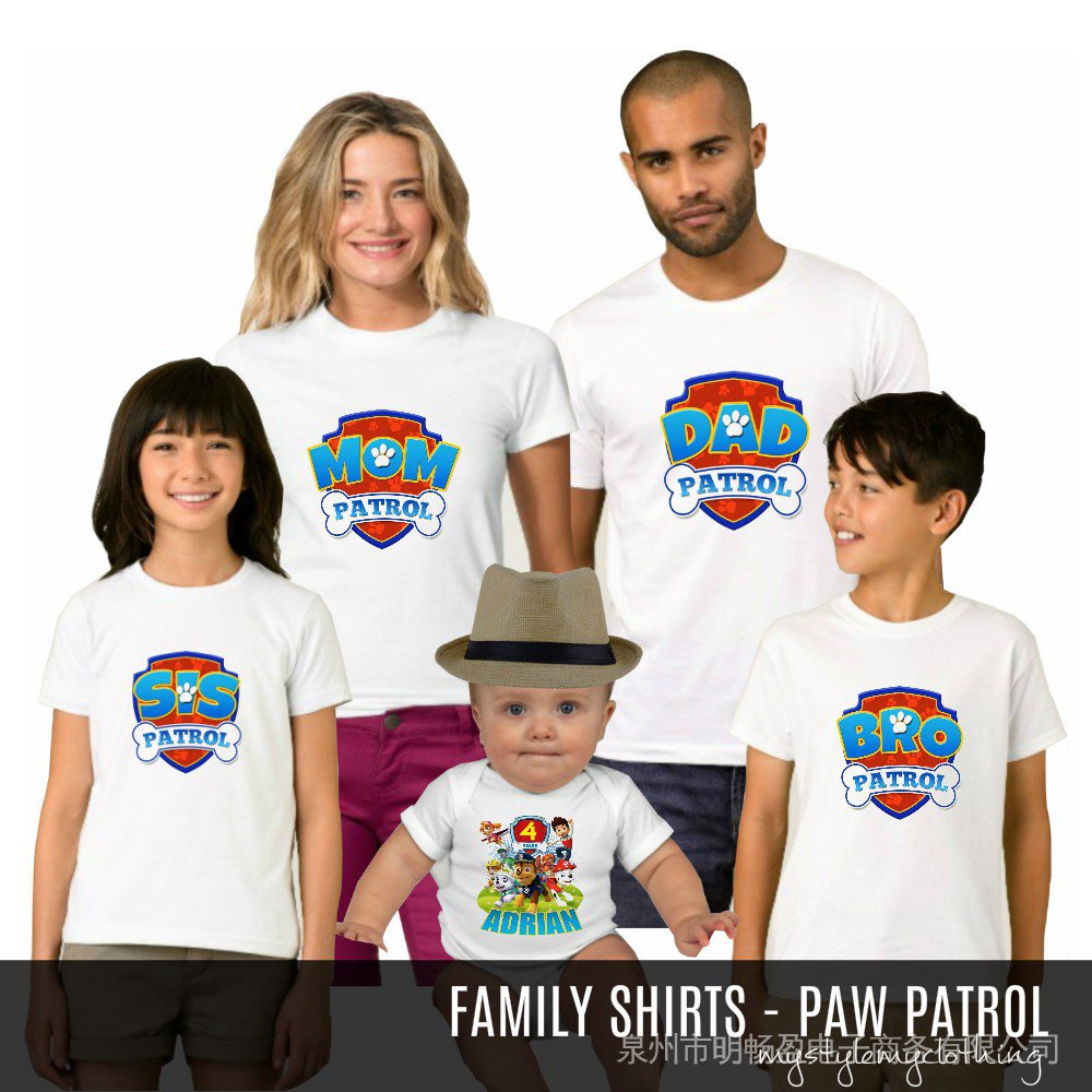 Paw Patrol Camisas De Cumplea os Familiares Patrulla Canina