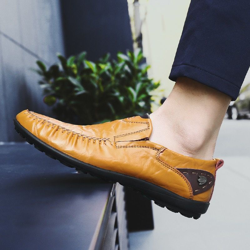 .com: Zapatos casuales de cuero para hombre, mocasines con