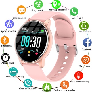 Reloj Smartwatch Redondo Hombre Mujer Presión Arterial D18