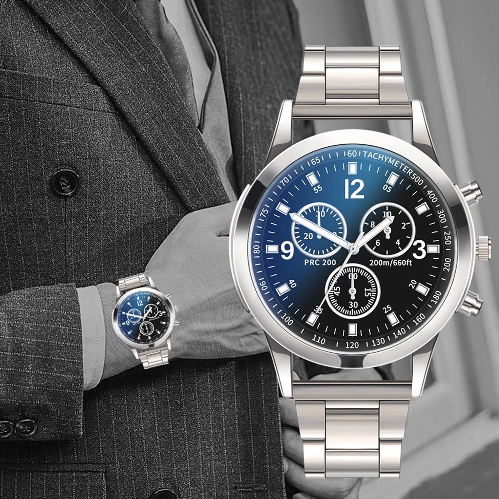 Reloj de cuarzo deportivo de acero inoxidable para hombre, cronógrafo de  negocios a la moda, con