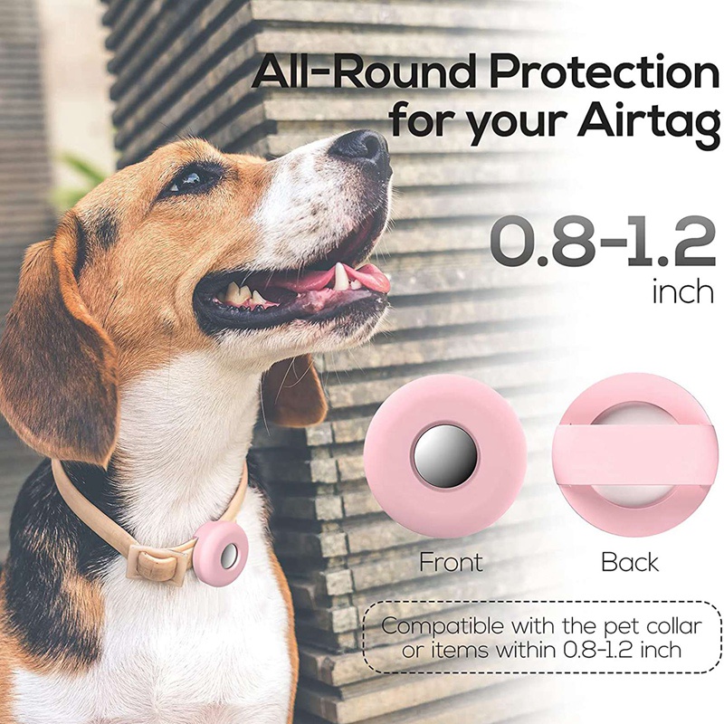 Airtag - Soporte para collar de perro (2 unidades) para Apple Airtags Funda  antipérdida de aire compatible con collares de perro de gato (negro y