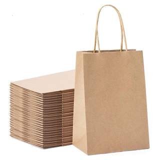 Bolsas de regalo, 20 unidades, bolsas de papel kraft portátiles, bolsa de  regalo, bolsa de regalo con asa, para envolver regalos, fiestas de