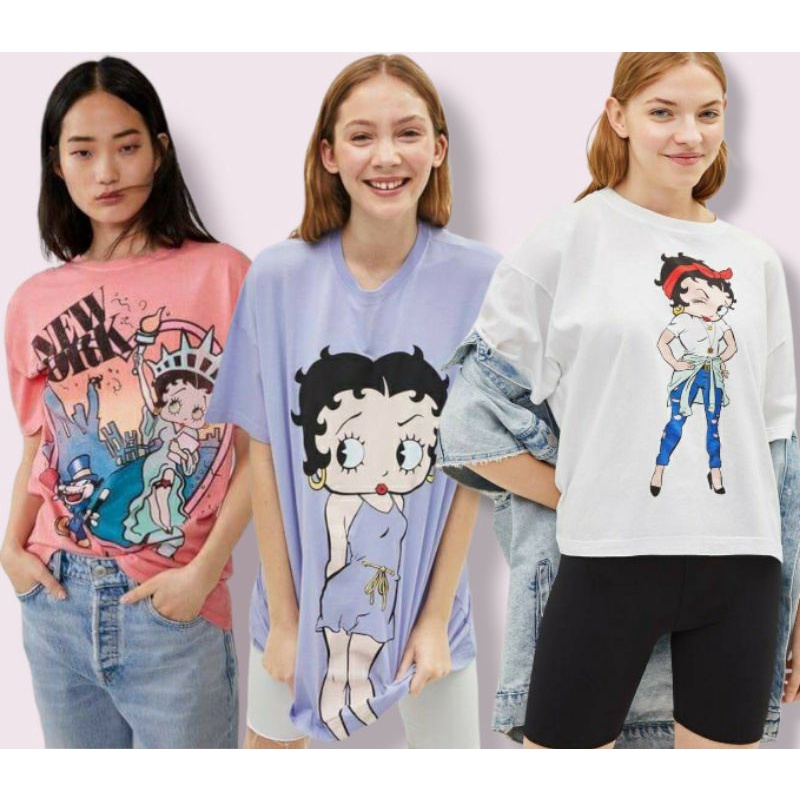 Camiseta Betty Boop ropa de mujer Tops