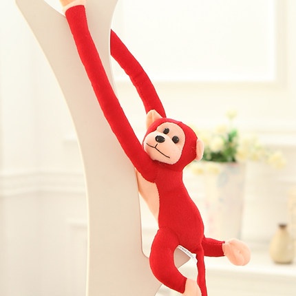60cm mono colgante brazo largo juguetes de peluche para bebés muñeca regalo para niños azul