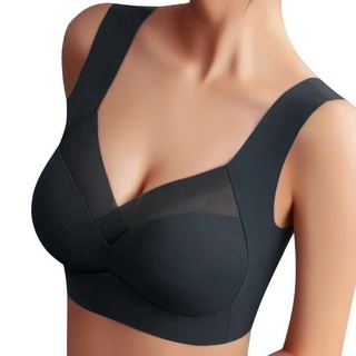 Brasier Triangular para mujer con cuello en V con encaje delgado