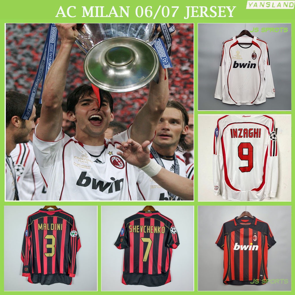 Maillot collector Milan AC floque Maldini finale Ligue des Champi