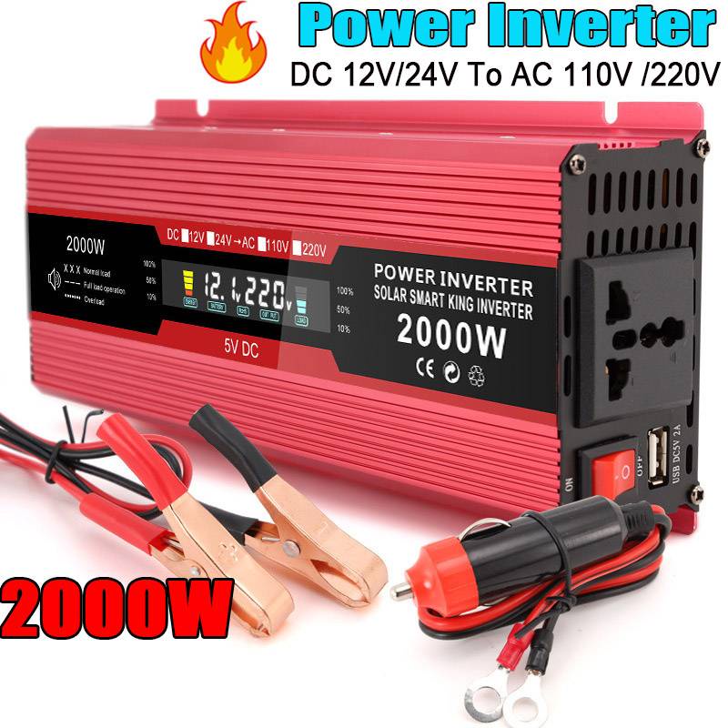 Inversor De Voltaje 12v A 220v Con Usb Capacidad 500watt