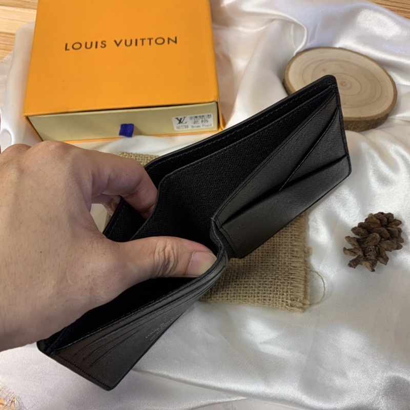 Lv LOUIS VUITTON cartera para hombre importación PREMIUM cartera plegable  bolsa de papel gratis