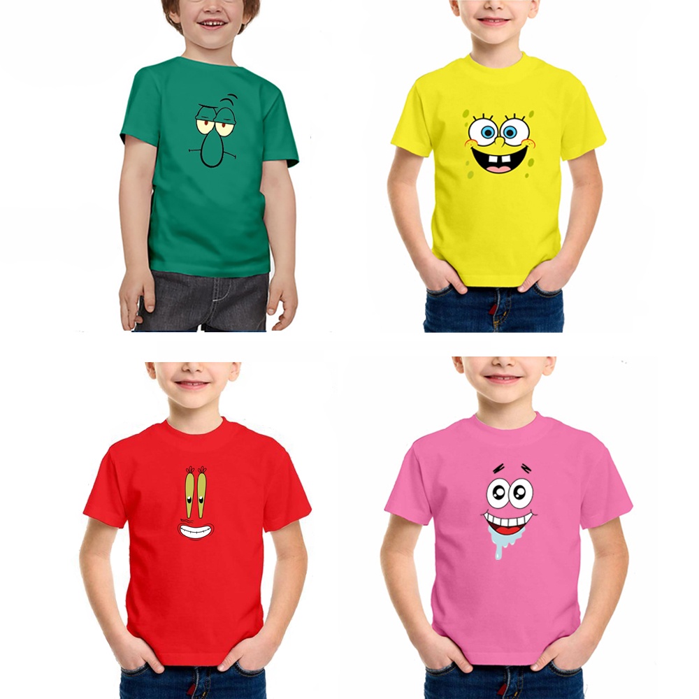 DibuNaif Camiseta Niño - Unisex Bob Esponja y Amigos (3-4 años): :  Moda