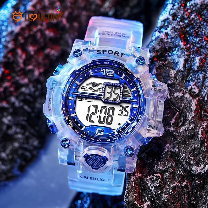  Reloj digital transparente de moda simple para mujer, reloj de  pulsera electrónico deportivo para mujer (color : estilo 5) : Ropa, Zapatos  y Joyería