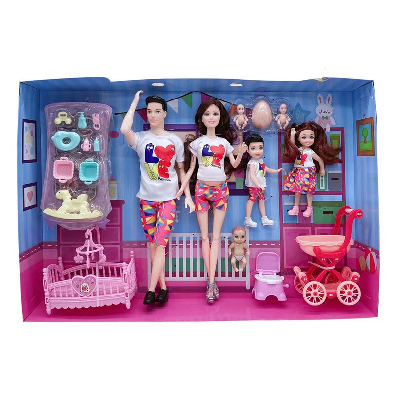 La Nueva Moda Hecha A Mano Accesorios De Muñeca Bebé Muñecas Embarazada  Mamá Señora Padre Papá Ken Para Barbie 11.5  Juego De Regalo De Cumpleaños  De Navidad