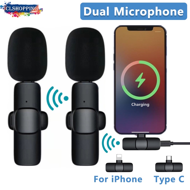 Comprar Micrófono de solapa inalámbrico para teléfono móvil, micrófono  Lavalier para grabación de sonido, micrófono pequeño para solapa inalámbrica  para Iphone