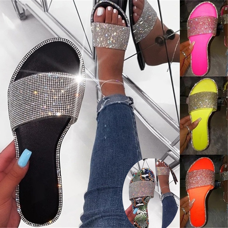 Chanclas brillantes best sale