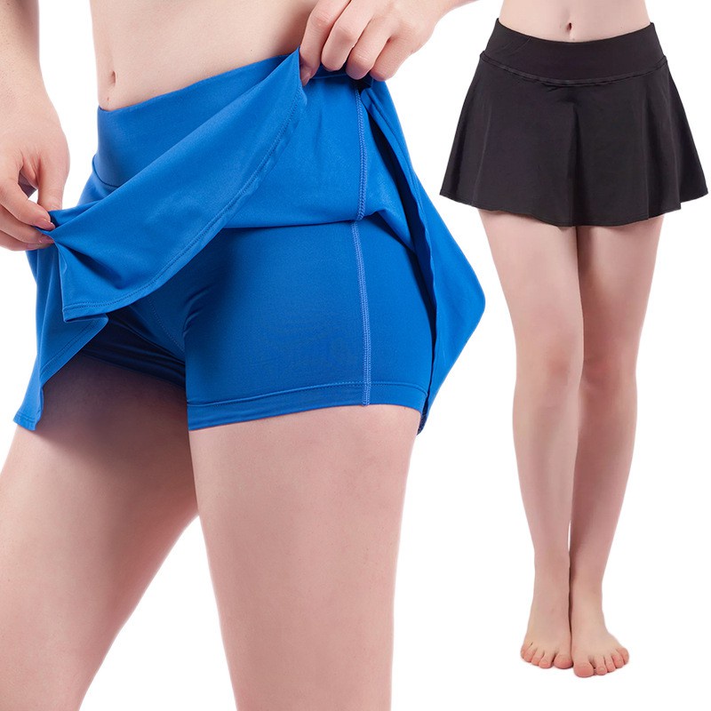 Pantalones deportivos para mujer con falda adjunta para gimnasio yoga baile  correr fitness