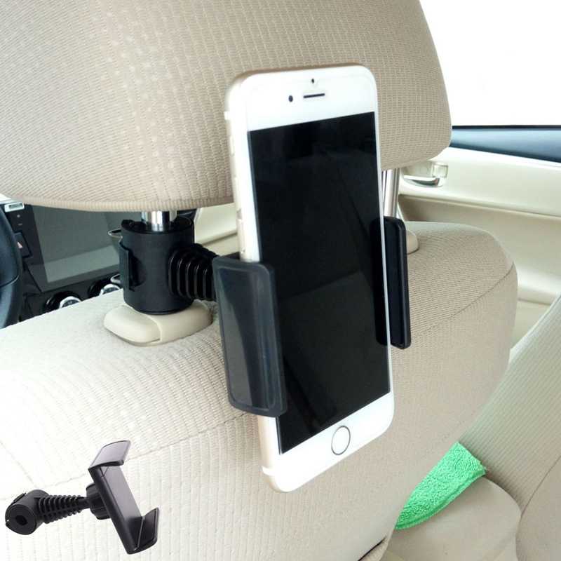 Reposacabezas para asiento trasero, soporte para coche, reposacabezas, Clip  para teléfono móvil, coche, Android, HP
