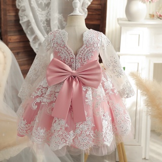 Vestido De Encaje De Flores Para Bebés Y Niñas , Princesa De Boda Para  Fiesta De Navidad De Año Nuevo Bautizo Infantil