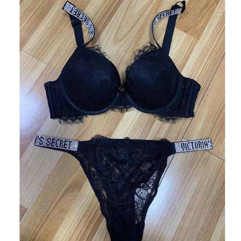 Victoria's Secret Ajustable Sujetador Conjunto De Diamantes De