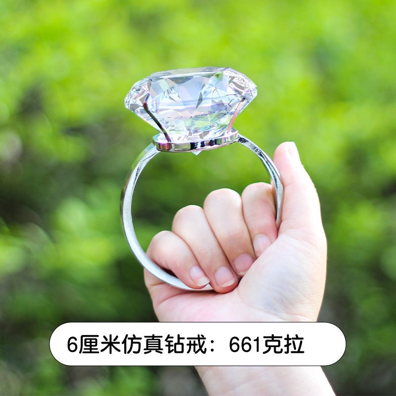 Simulacion Anillo De Diamantes Falsos Anillo Grande Divertido Regalo De Cumpleanos De Vidrio De Compromiso De La Boda Props Cxbqhskx.My3.30 Shopee Colombia