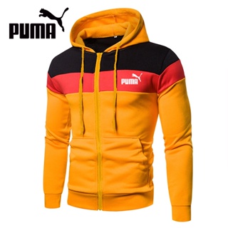 SUDADERA PUMA NIÑO CON CAPUCHA AMARILLO