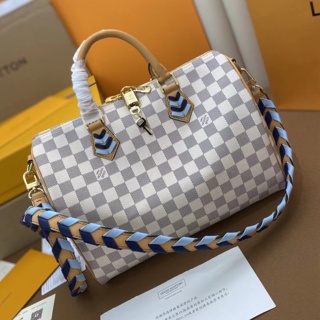 ₪ ♘ ⊙ ☬ ♀ ☸ Louis Vuitton Original Auténtico Bolso De Hombro , LV Classic  Mujer Tres En Uno Mensajero , Cadena [Con Caja] 9AXD