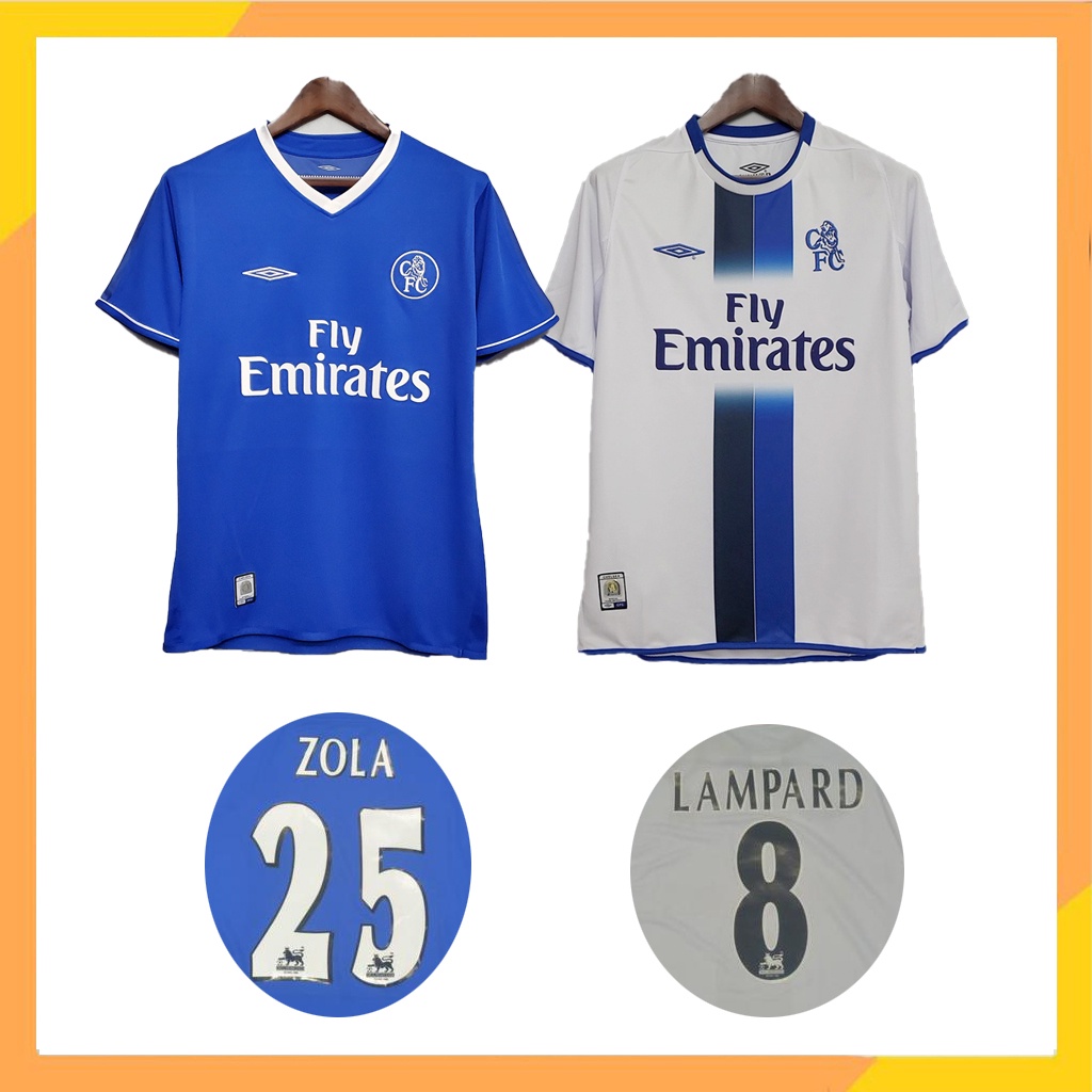 CHELSEA 2003 2005 Camiseta Retro Home Away Football LAMPARD ZOLA Shopee Colombia