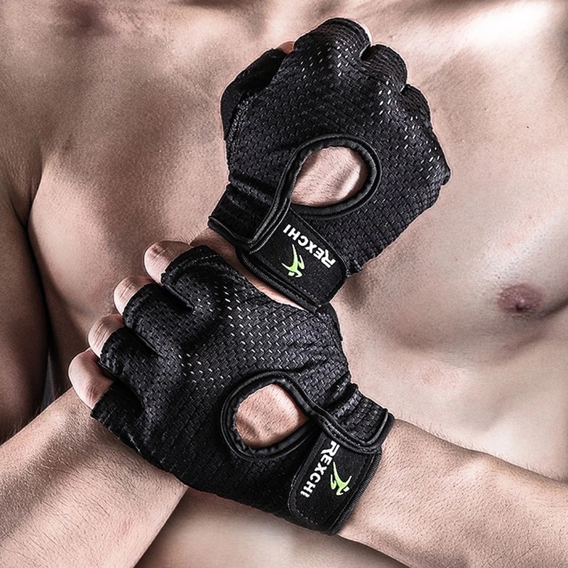 Guantes de cuero sin dedos para hombre, manoplas elásticas de medio dedo  para bicicleta al aire libre, guantes cálidos de invierno - AliExpress