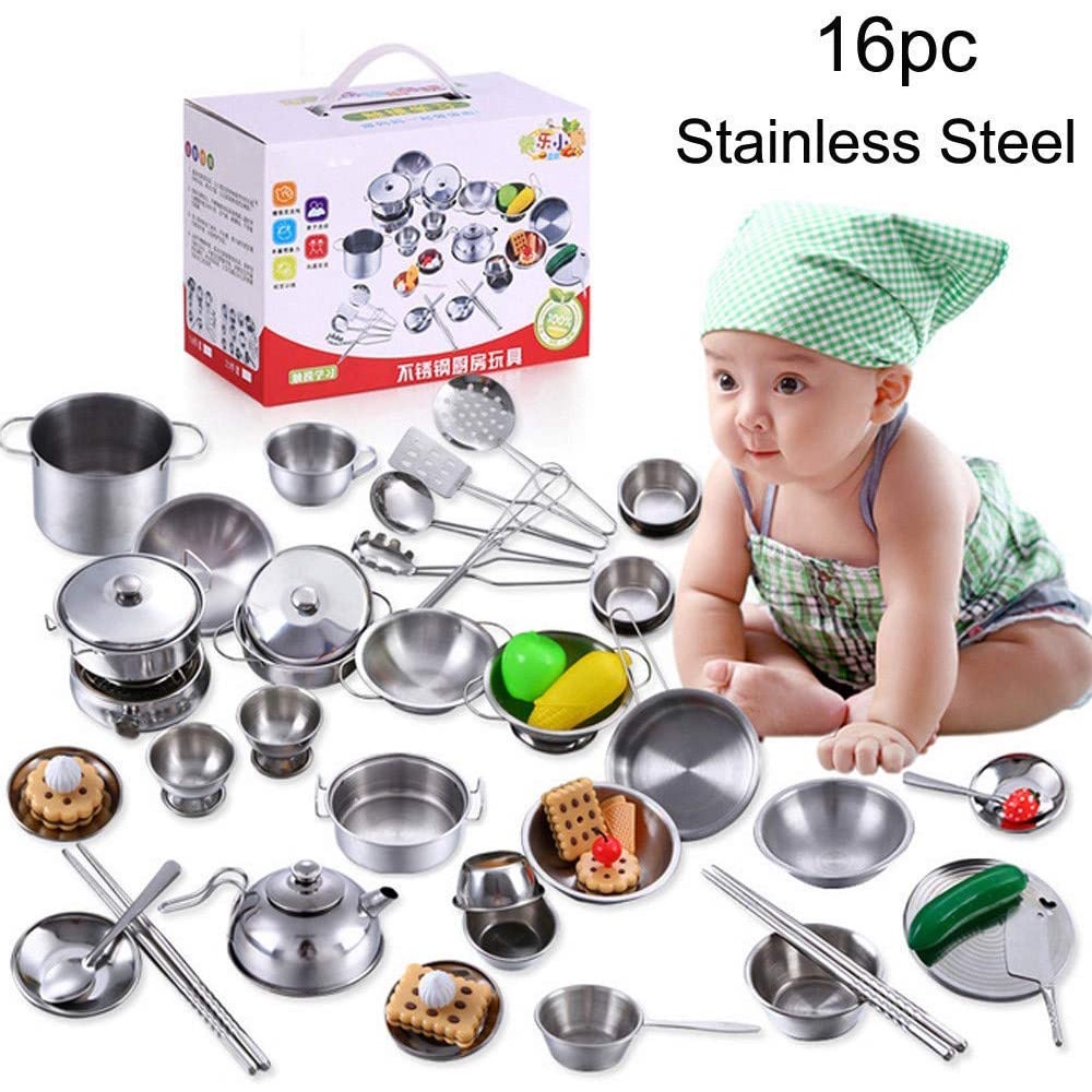 Cocina Set Ollas Juego para Cocina de Juguete Para Niños