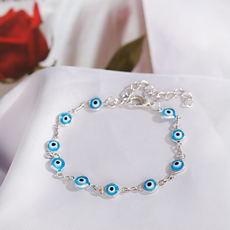 Las Mujeres De La Cadena De Mal De Ojo Azul Ajustable Pulsera