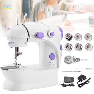 Mini máquina de coser portátil con mesa de extensión, máquinas de coser  eléctricas de mano, máquina de coser ajustable de 2 velocidades para niños
