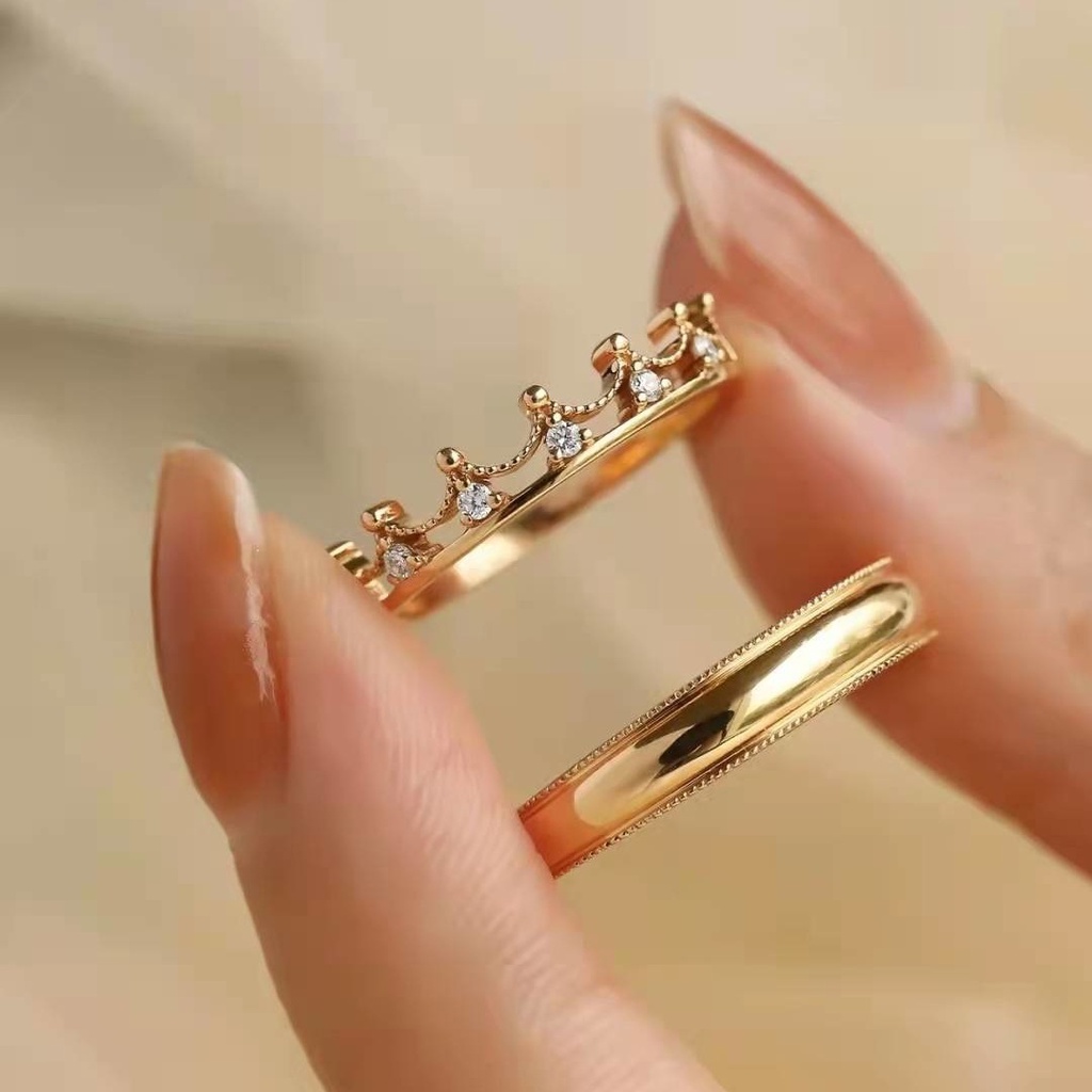 Anillos De Boda De Pareja De Piedra CZ De Corazón Romántico Para Mujer Y  Hombre