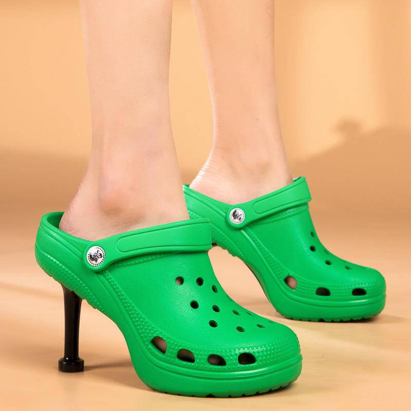 Zapatillas Balenciaga Tacón Alto Mujer Zapatos Crocs | Shopee Colombia