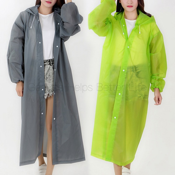 Largo Último Hombre Impermeable Mujer Ropa De Lluvia Cubierta Medio  Transparente Poncho Motocicleta Portátil Chaqueta