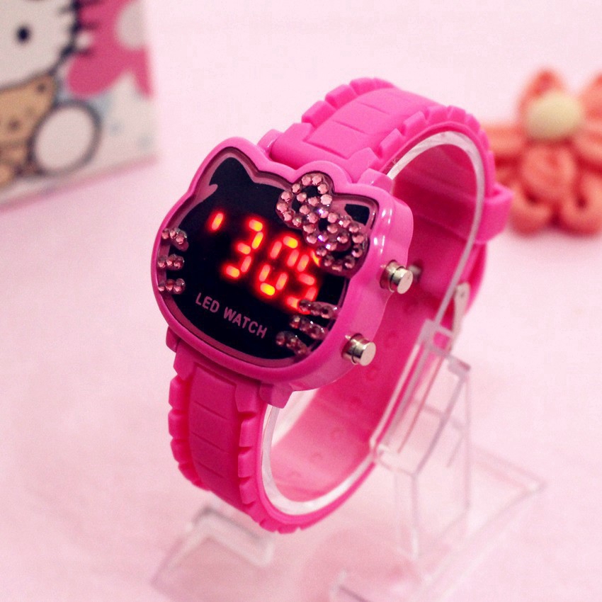 Reloj Digital para niños/niña Led/de silicón/hello Kitty/regalos ...