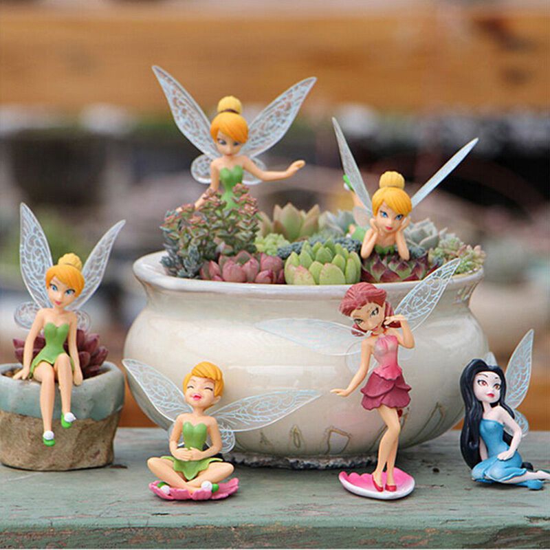 6 pzas figuras de Disney Princess Tinkerbell juguete para tartas Shopee Colombia