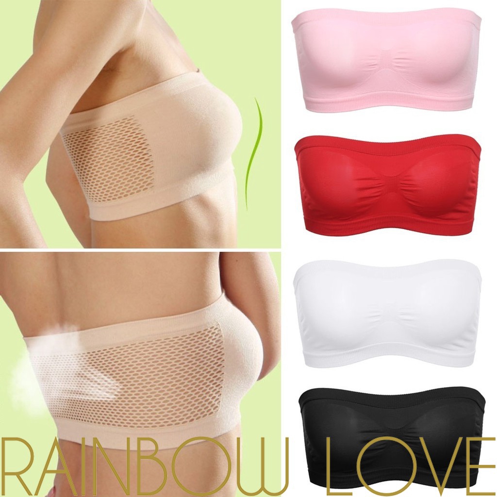 Top deportivo de Tubo transpirable/brasier invisible suave sin tirantes/Top  Bandeau frontal individual/ropa interior femenina