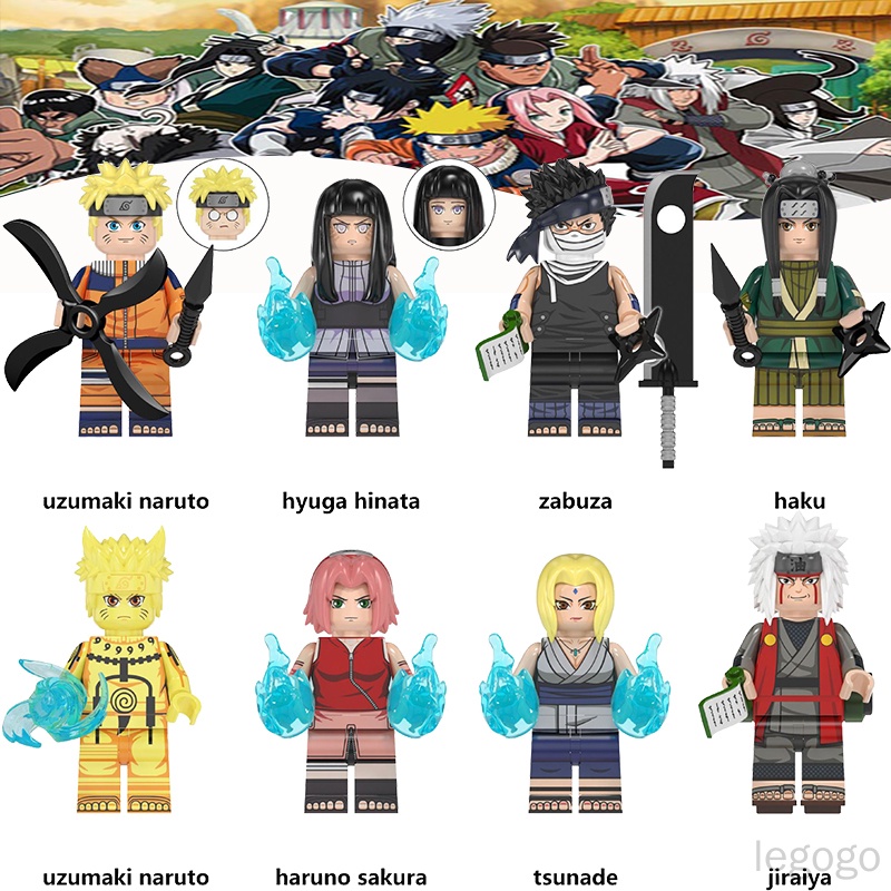 Compre 1/6 pçs dos desenhos animados série ninja minifiguras naruto uzumaki  crianças montado bloco de construção boneca brinquedos para crianças  educacional