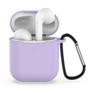 Funda protectora de silicona para auriculares inalámbricos con gancho para  AirPods Pro 2 (púrpura)