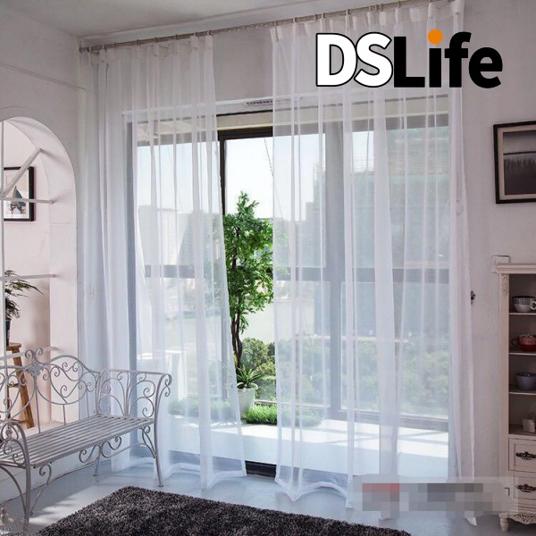 Comprar Cortinas transparentes con forma de corazón románticas de 100x200Cm  para sala de estar y dormitorio