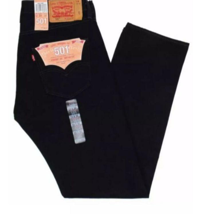 (productos Hs0r0) pantalones de hombre levis 501 liso negro/normal/estándar  GVK