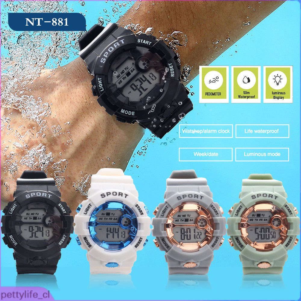 Reloj deportivo a prueba de agua para hombre y mujer reloj