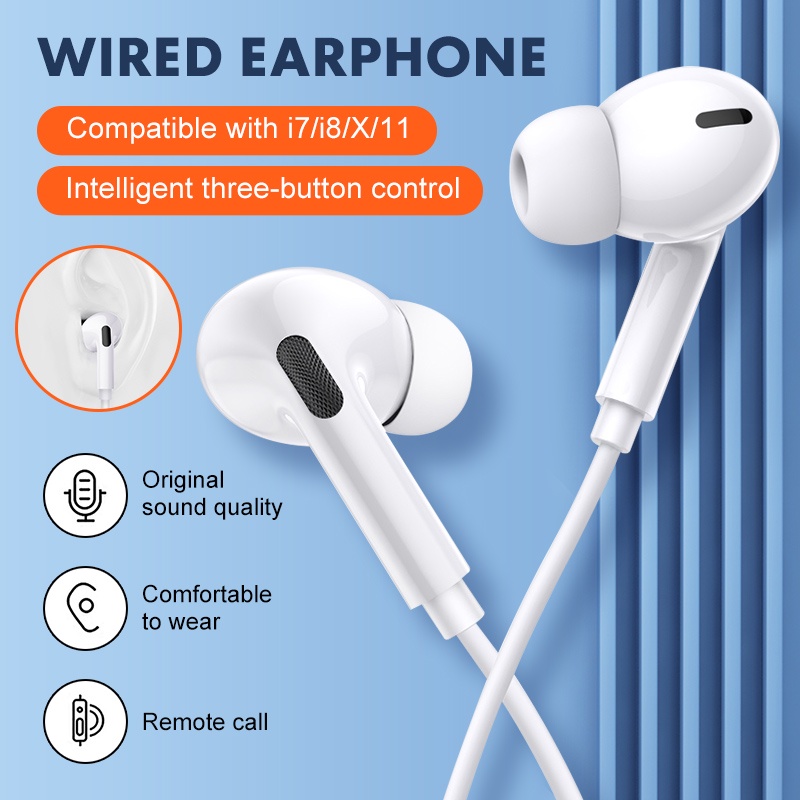 auriculares con cable para iphone 11 8 7 5 auriculares de 3,5mm en