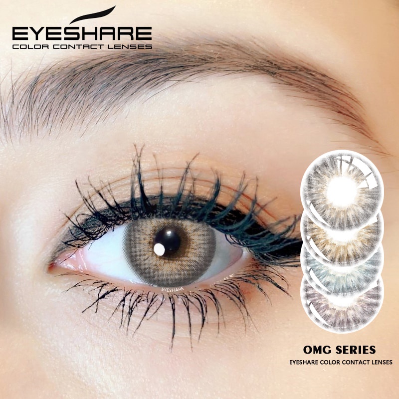 EYESHARE lentes de contacto de Color serie OMG gris 2 pzs para