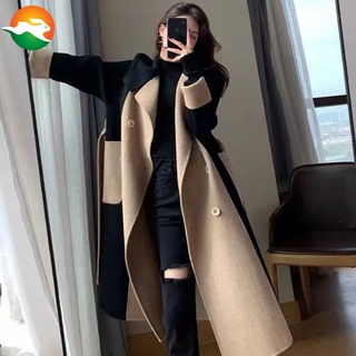 Abrigo de mezcla de lana para mujer, abrigo elegante a la moda, cuello  alto, a cuadros, Tweed largo, prendas de vestir exteriores femeninas,  invierno y otoño, nuevo - AliExpress