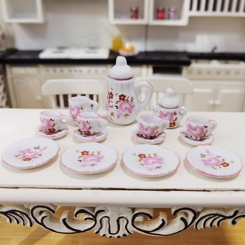 Vajilla De Cerámica En Miniatura 1/12 Para Casa De Muñecas | Set De Cocina De 5x5 Cm | Accesorios Para Decoración Y Fotografía De Escenas