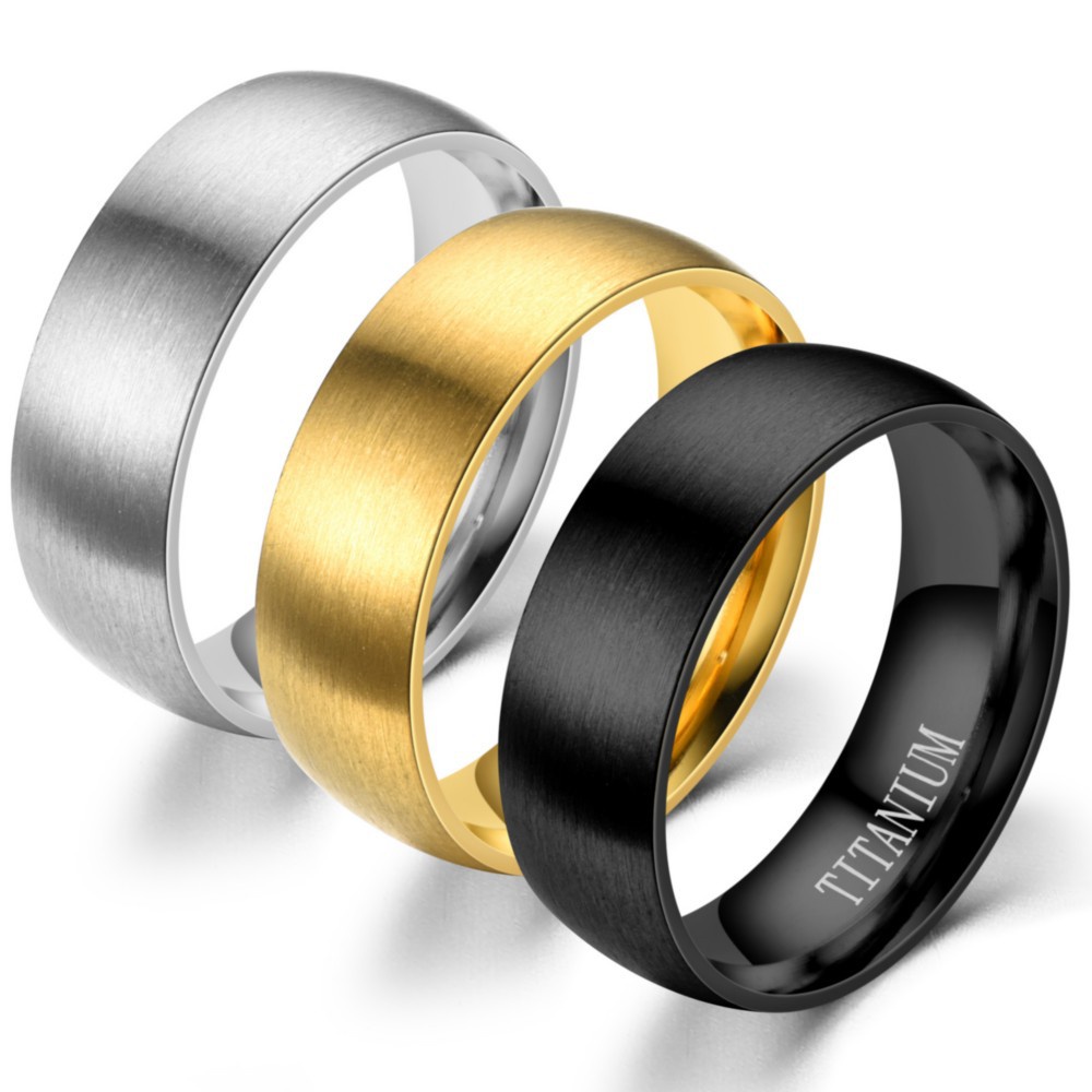 Aienid - Anillos de acero inoxidable para hombre