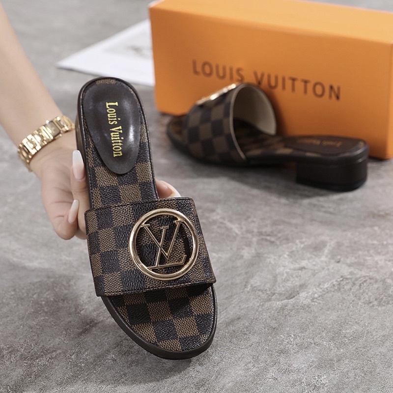 Sandalias mujer LV Louis Vuitton bloque deslizante sandalias