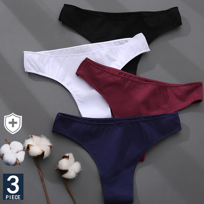 Sexy Bragas Tanga De Algodon Para Mujer Ropa Interior Calzoncillos  Multicolor - Helia Beer Co