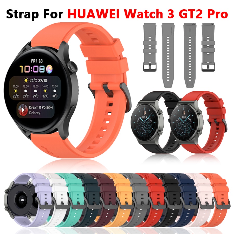 Correa para smartwatch 22 mm 20 mm Para Huawei GT 2 Pro Pulsera De Silicona  correa para reloj inteligente watch 3 4