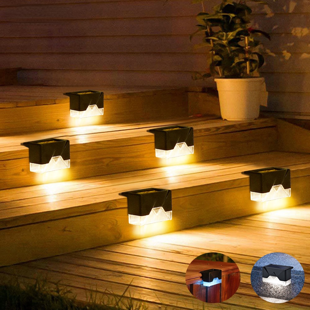 Wycnly Luces solares para exteriores, luces LED solares impermeables para  pasos, para barandillas exteriores, escaleras, vallas, patio y pasillo –  Yaxa Colombia