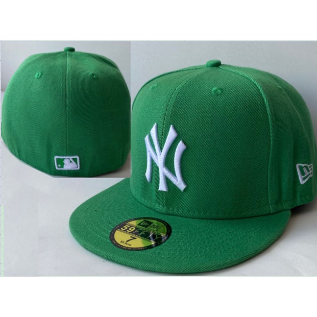 Clásico Nuevo Estilo Listo Stock Totalmente Sellado Sombrero York Yankees  Ny Gorra De Béisbol Verde Ala Plana Tamaño Cerrado Duro Antidesgaste Calle 